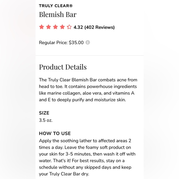 BNIB Truly Clear Blemish Bar - Picture 3 of 8